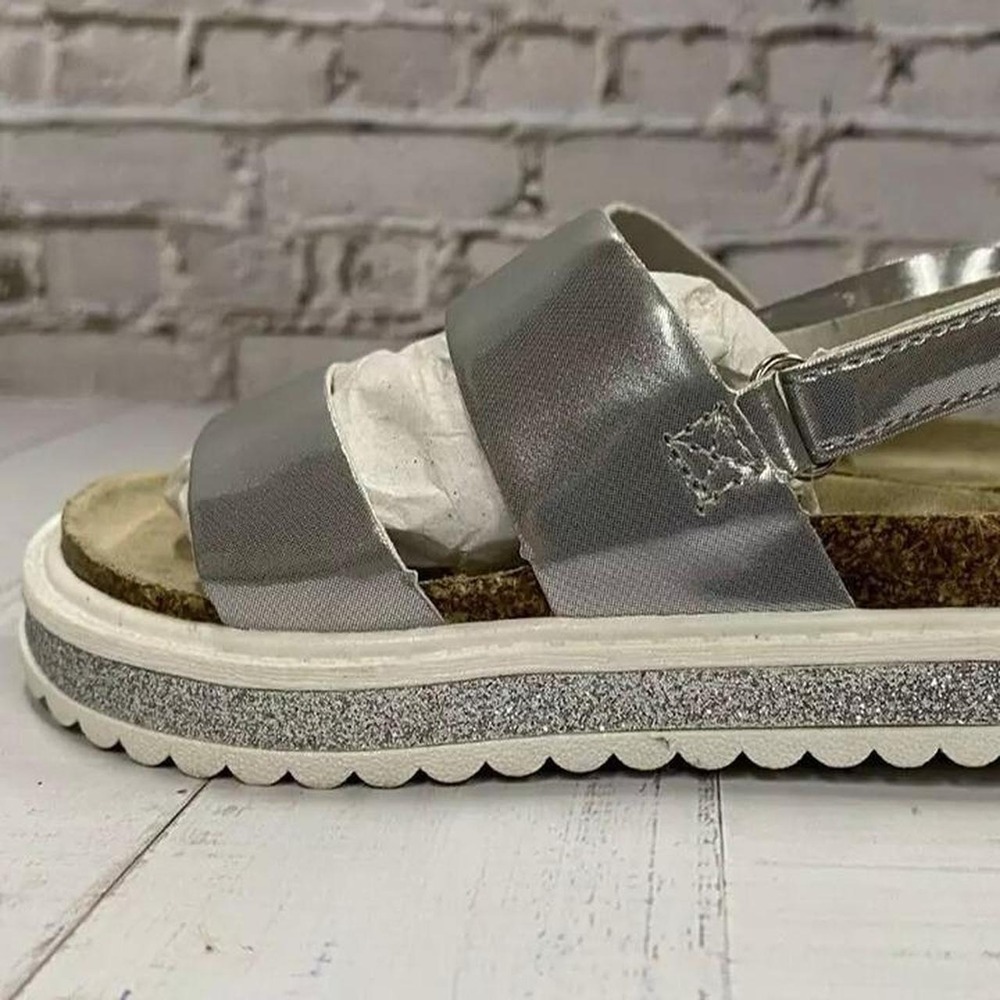 Carter's Silver Slingback Carlyle Sandal with Glitter-Size 6